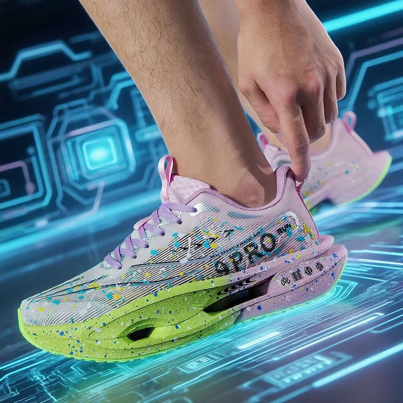 New Soft Sole Cushioning Men's Running Shoes for Women High-quality Road Jogging Shoes Light Comfy Sneakers Reflective Night Run