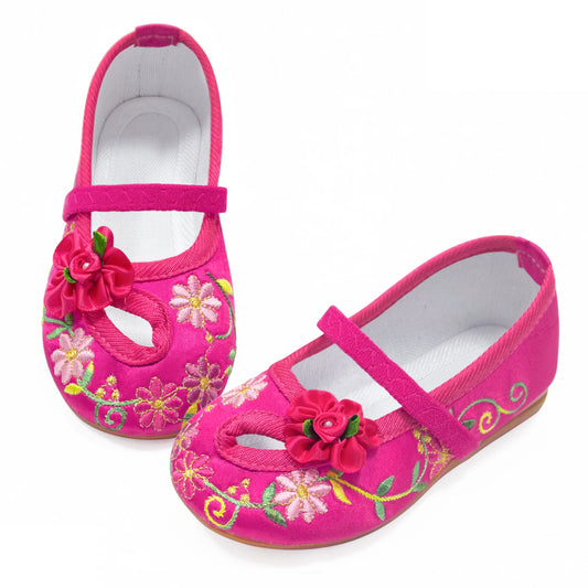 Encanto Mirabel Shoes For Children Girls Halloween Cosplay Costume Dress Up Kids Mary Jane Ballerina Flats Casual Shoes 4-12Yrs.