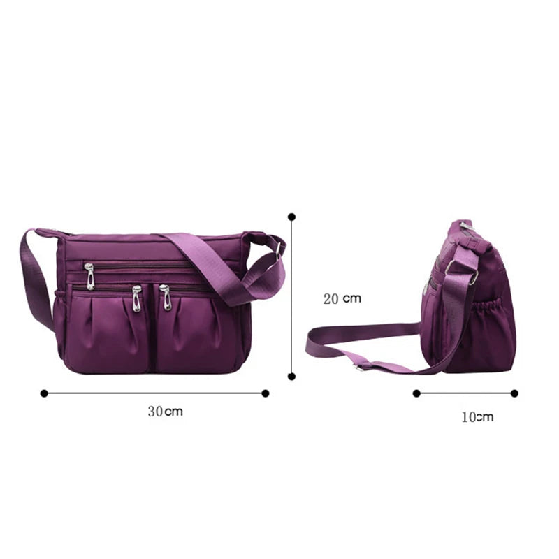 Women Nylon Waterproof Bag Messenger Bags For Lady Crossbody Large Capacity Travel Shoulder Bag Casual Handbags High Quality