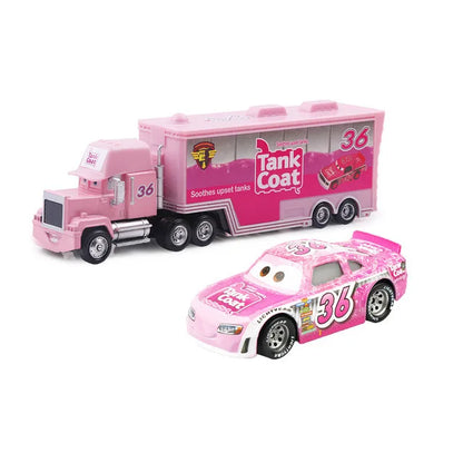 Disney Pixar Cars 2 3 Lightning McQueen Mack Uncle Jackson Storm Car Truck 1:55 Diecast Vehicle Metal Toys Gift for Children