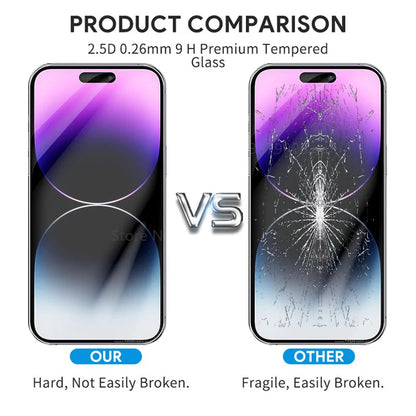 4PCS Tempered Glass Case For iPhone 15 17 16 Pro Max Protective Glass iPhone16E 14Pro iphone17 Pro Max Screen Protect Film Cover.