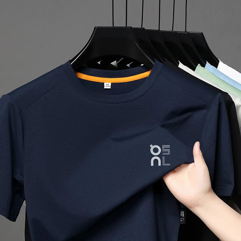 Designer Brand Men's Printed O-neck T-shirt Fashionable Casual Sports Short Sleeved Breathable Cool Luxurious Top Men's Clothing.
