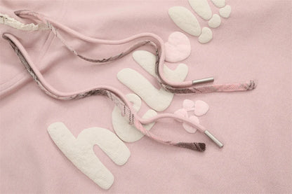 GIBSIE Plus Size Kängurutasche Kordelzug Hoodies Damen Herbst und Winter Kapuze Langarm bedruckt lose Sweatshirt Tops.