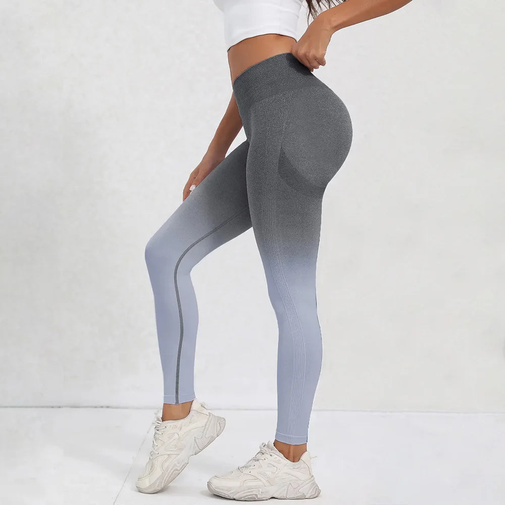 Tie Dye Seamless Leggings for Women High Waist Yoga Pants, Scrunch Butt Lifting Elastic Tights.