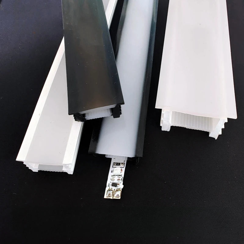 1M-10M Rimless LED Neon Rope Lamp Silicone Tube Diffuser Channel For WS2811 WS2812B Recessed Outdoor Ribbon Flexible Strip Light.