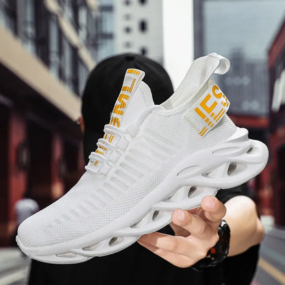 YRZL Men Shoes Sport Comfortable Sneakers Breathable Couple Running Shoes Women Tenis Sports Shoe White Walking Man Sneakers.
