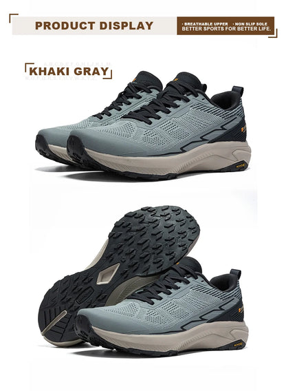 Baasploa Männer Wanderschuhe Komfort Tragen Beständig Outdoor Schuhe Männer Atmungsaktives Mesh Casual Turnschuhe Klettern Nicht-Slip Spitze Up.