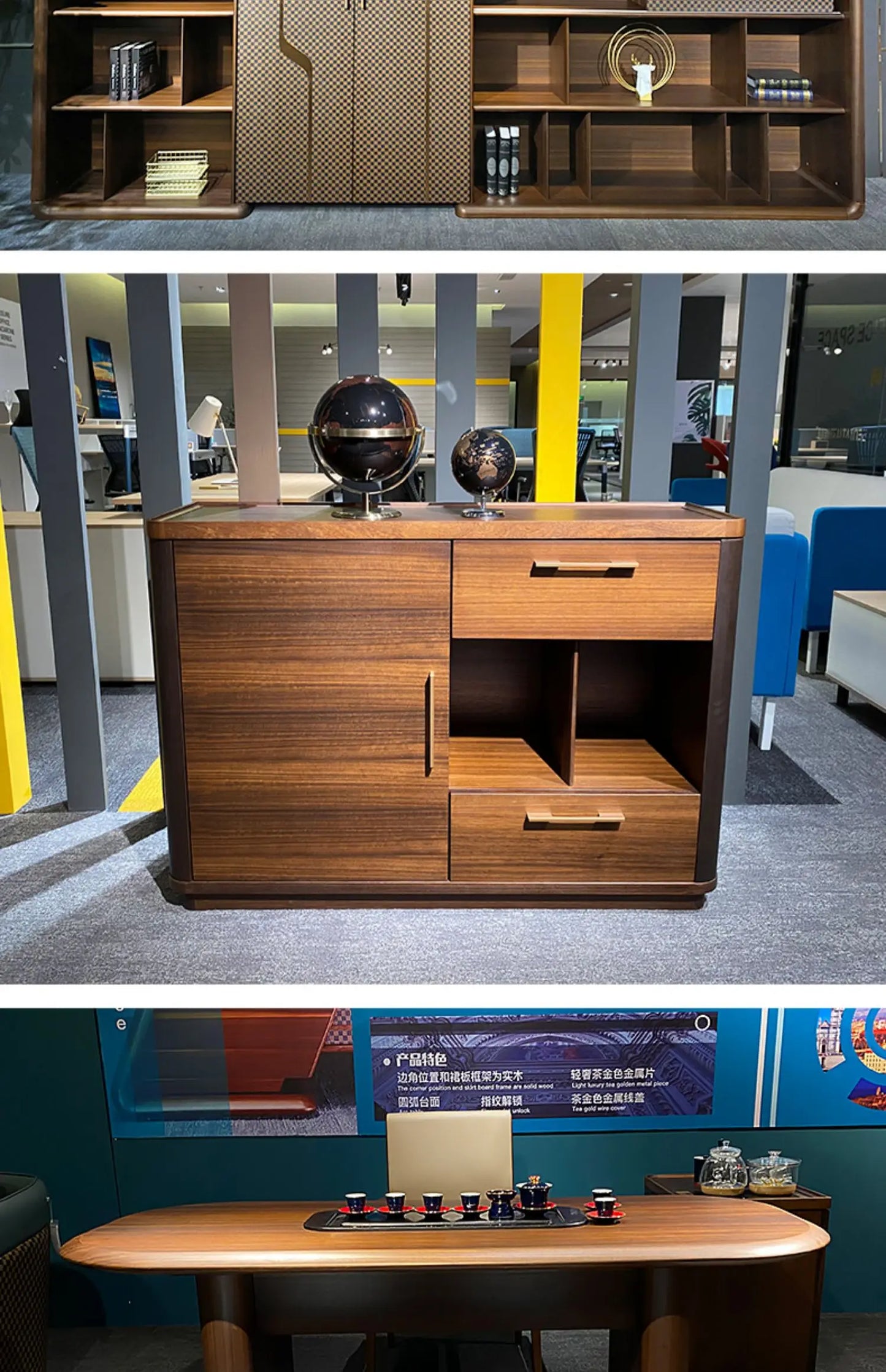 Leichter Luxus-Chef-Tisch, Chef-Schreibtisch, einfache moderne Büromöbel für Stuhlpersonen, speziell geformter kreativer Allgemein