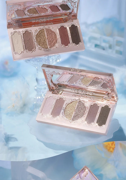 Flower Knows Butterfly Cloud Collar Collection Embossed Six-color Eyeshadow Palette Matte Shimmer Glitter Eye Makeup Cosmetics