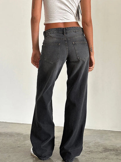 2024 neue Y2K Hohe Taille Baggy-Jeans Für Frauen Mode Lose Denim Breite Bein Hosen Casual Weibliche Kleidung XS-XL Drop verschiffen.