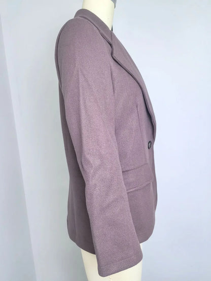 2025 neue Mode Herbst und Winter frauen Mäntel und Jacken Casual Button-Down Einfarbig Wolle Blazer frauen Kleidung.