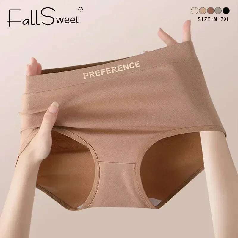 FallSweet 5Pcs Women Plus Size Cotton Panties Seamless Panties Comfort Breathable Underwear Girls Mid-Waist Briefs Sexy Lingerie.