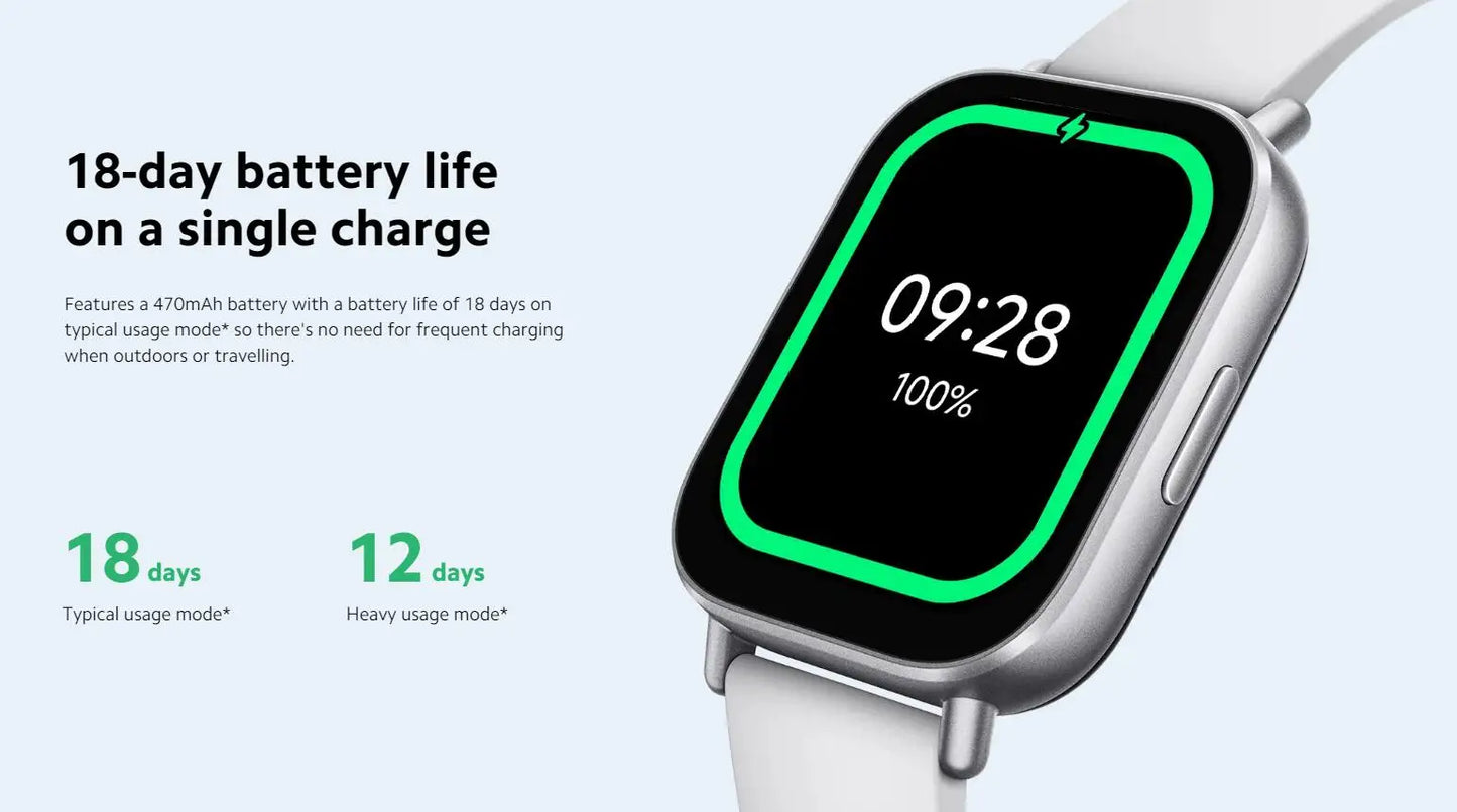 Xiaomi Redmi Watch 5 Active Smart Watch, Bluetooth Call, 2" LCD Display, All Day Heart Rate Blood Oxygen Monitoring Smartwatch.