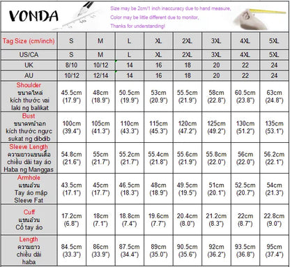 Plus Größe 5XL VONDA Frauen Hoodies Sweatshirts Mode Patchwork Kausalen Revers Kragen Gefälschte Zwei Stück Sweatshirts Lose Lange Jumper.