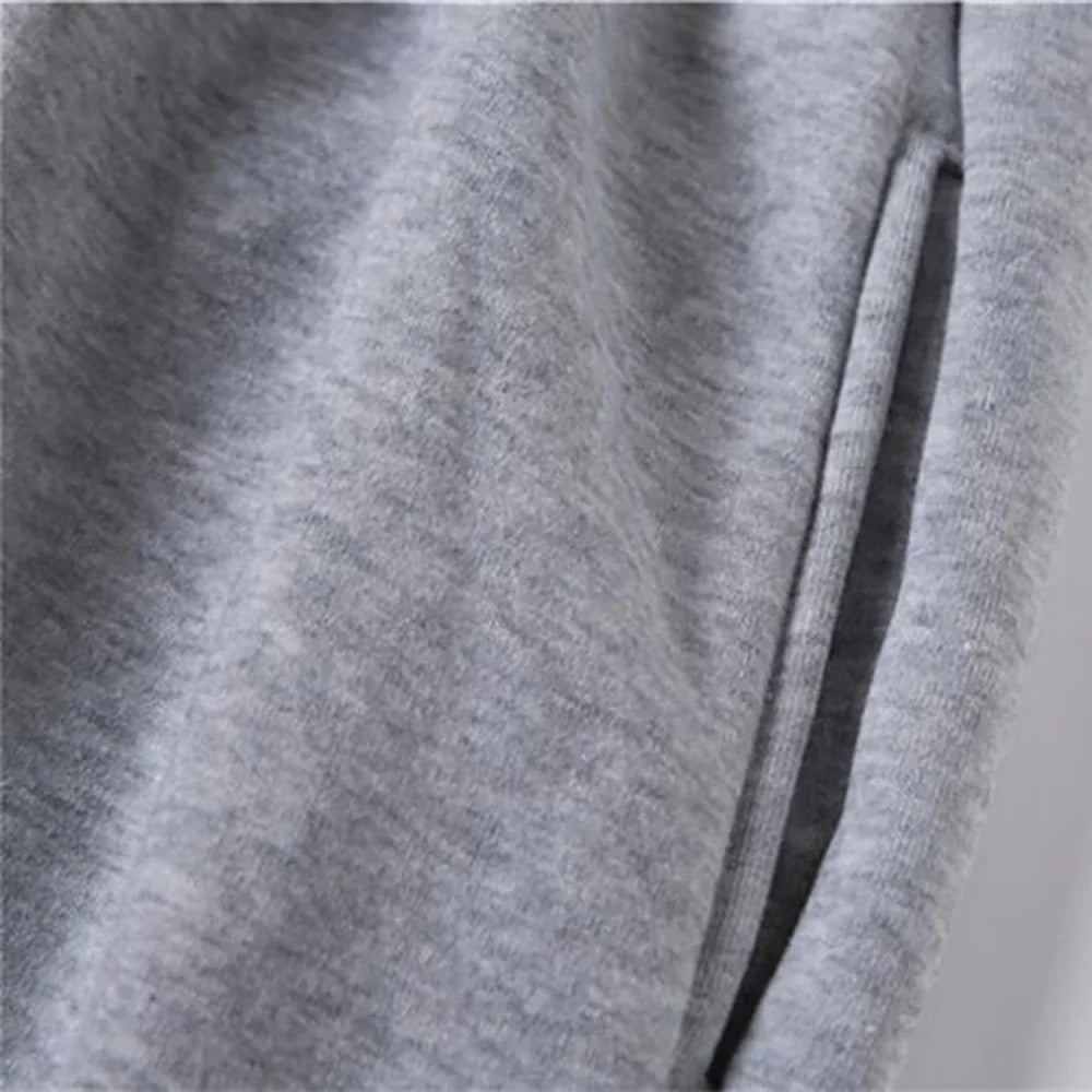 Mens Casual Pants Autumn Winter Fleece Sweatpants Men Running Jogger Sports Gym Trousers Fashion Solid Color Workout Long Pants.