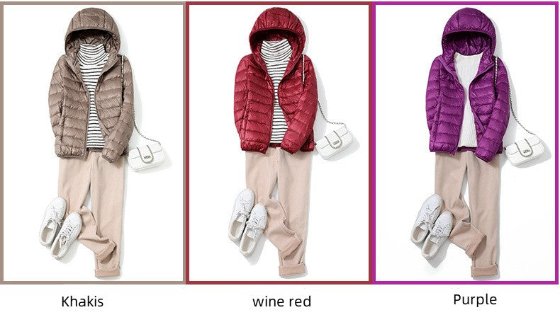 13 Farbe Neuankömmlinge Frauen Mode kurze ultraleichte dünne packbare Puffer Jacken weibliche süße Stil koreanische Daunen mäntel.