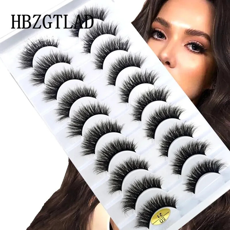 10 Pairs Lashes Fluffy Soft Russian Volumes Mink Lashes 3D Mink Eyelashes Lashes Reusable Fluffy False Lashes Russian Extensions.