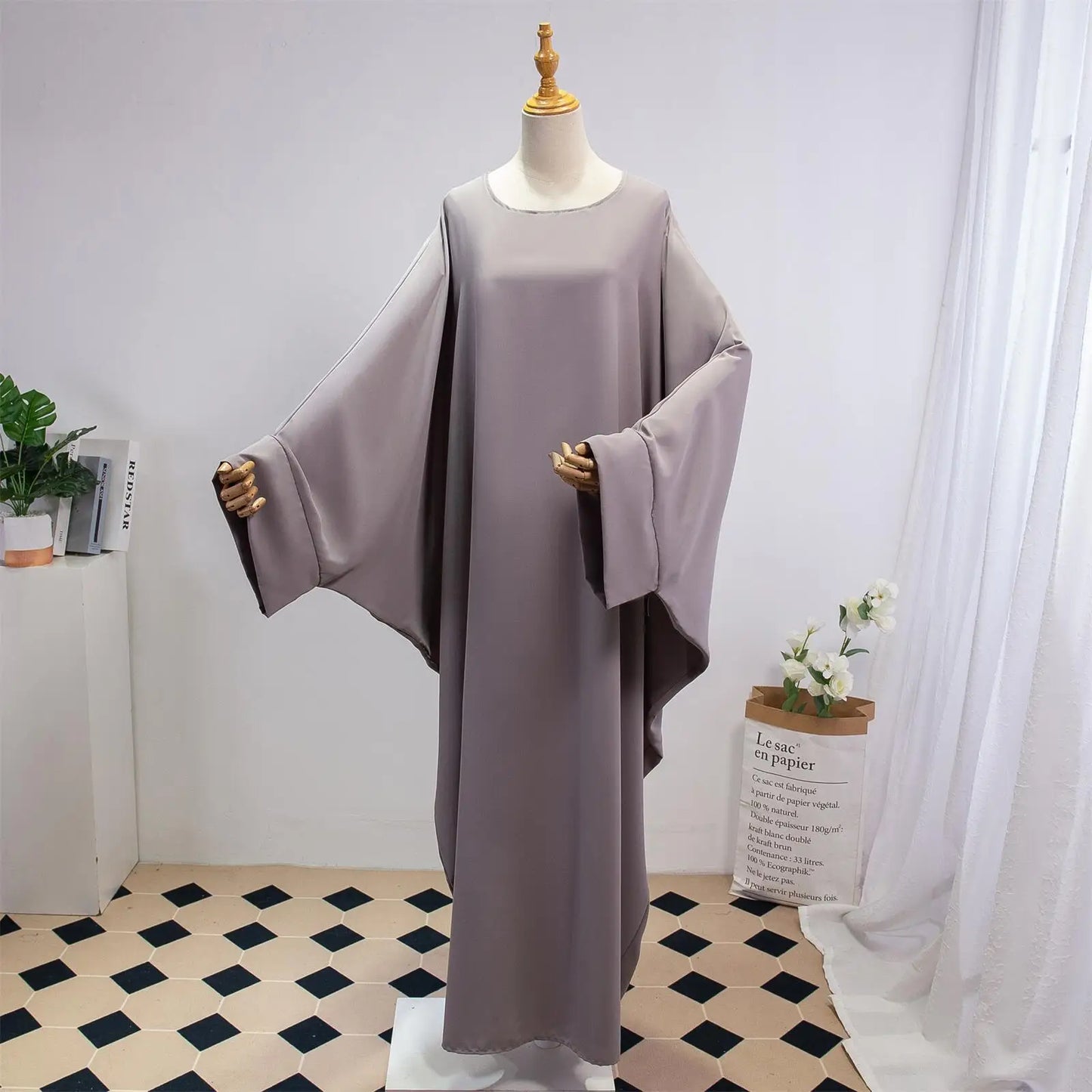 Two Pieces Muslim Abaya Women Jilbab Islamic With Hijab Clothing Dubai Saudi Robe Turkish Modesty Prayer Dresses Loose Kaftans.