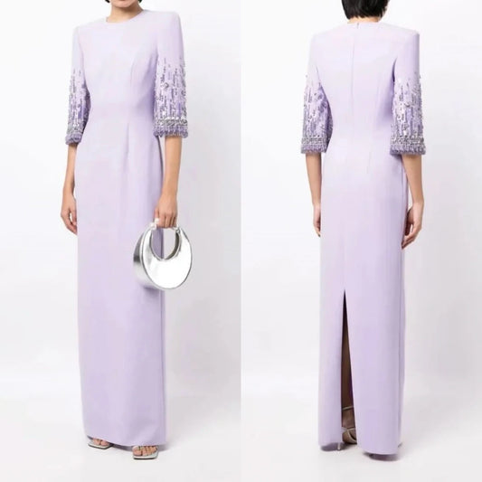 Maßgeschneiderte Ball Mesprit Exquisiter formeller Abend O-Ausschnitt A-Linie Perlen Pailletten S Maßgeschneiderte Anlasskleider Abschlussball Saudi-Arabien.