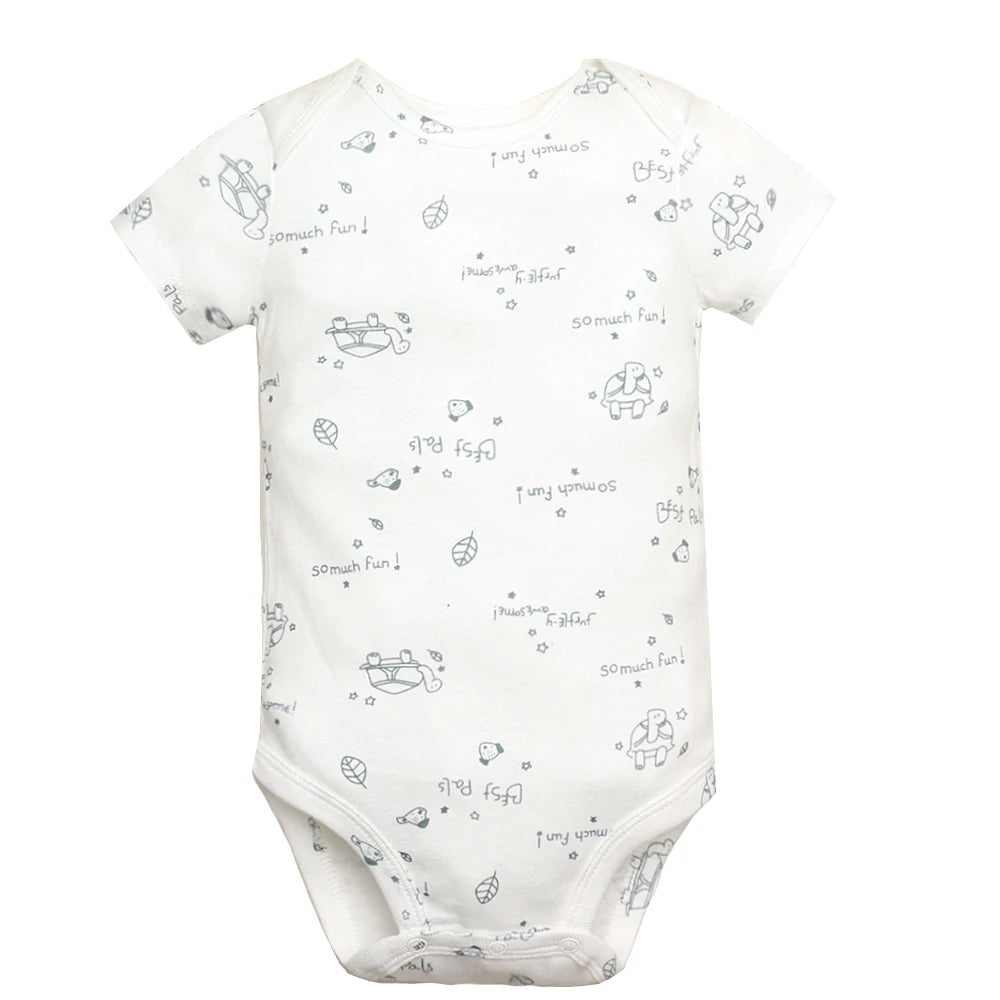 5 stück Unisex Baby Bodys Mode Körper Anzüge Kurzarm Neugeborenen Overall Cartoon Baby Junge Mädchen Kleidung Set Sommer.