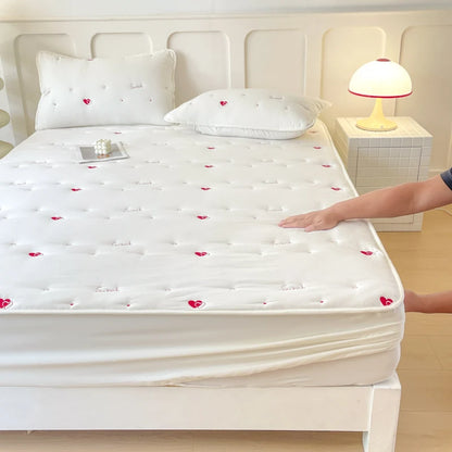 Thicken Bedspread Elastic Bed Cover Simple Style Bed Linen Queen/King Size Mattress Covers 매트리스 커버	 (No Pillowcase).