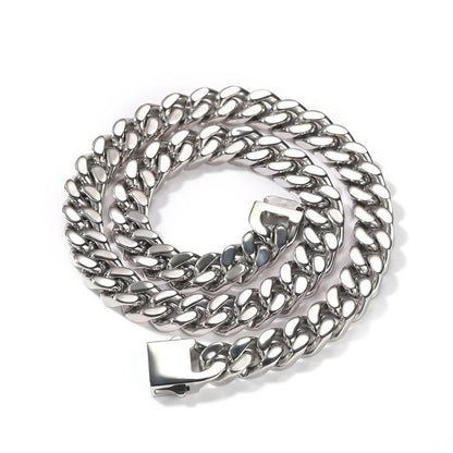 316 Stainless Steel Plated 18k Gold Fashion 8.10.12mm Encrypted Cuban Chain Miami Rap Hip Hop Men's Bracelet Accessory.