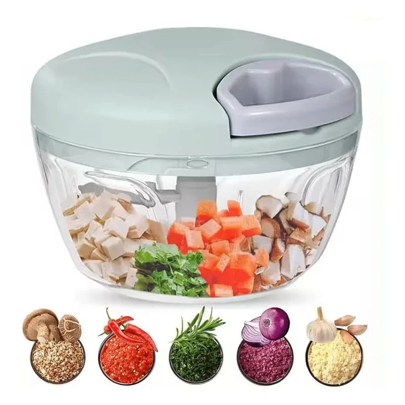 Midea Manual Garlic Chopper Meat Mincer Hand Pull Press Crusher Multifunctional Vegetable Chili Onion Cutter Kitchen Accessories.
