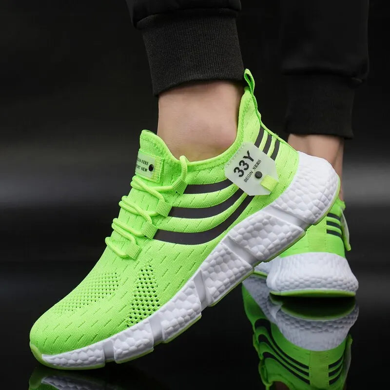 Herren Casual Sportschuhe atmungsaktiv leichte Sneakers Outdoor Mesh schwarze Laufschuhe sportlich Jogging Tenis Wanderschuhe.