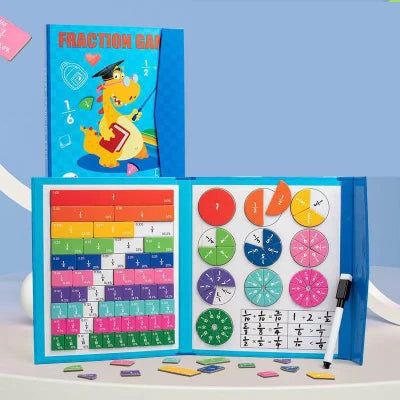 Fraction Learning Math Toy Educational Magnetic Arithmetic Teaching Aids Book Toys for Children Christmas Gift.