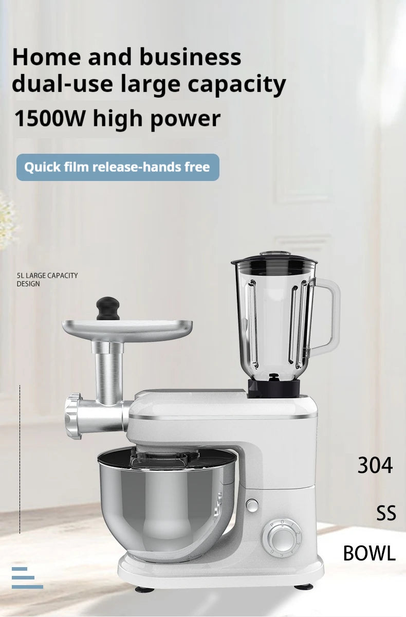 10L Chef machine and noodle machine, stainless steel bowl, high-power egg beater, noodle mixer, egg beater.