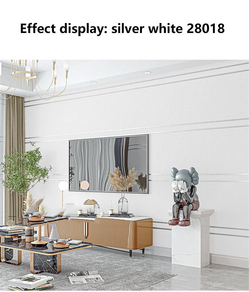 3d Tapete moderne einfache gestreifte Muster Wohnzimmer TV Hintergrund Wohnkultur Vliesstoff nicht selbst klebende Wanda uf kleber