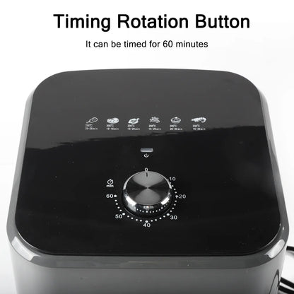 4/5/6/7/10/12L Electric Air Fryers Oil-free Automatic Household Kitchen 360°Baking Convection Oven Deep Fryer without Oil.