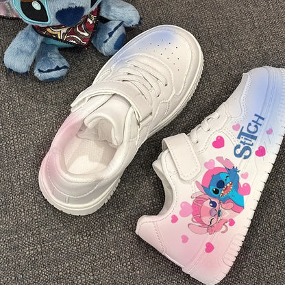 Disney kids cartoon Stitch cute Casual shoes soft sports shoes for kids gift.