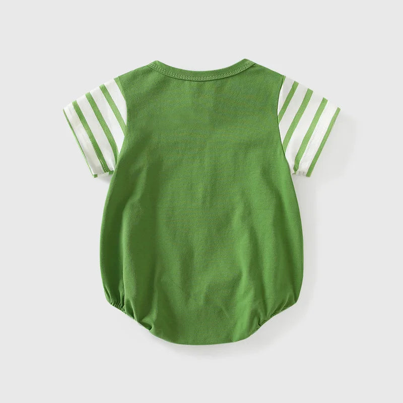 MINISO Mickey Sommer Baby Jungen Kurzarm Klettern Anzug Koreanischen Stil Baumwolle Faux Zwei Stück Säuglingsspielanzug 0-1 jahre Bodys.