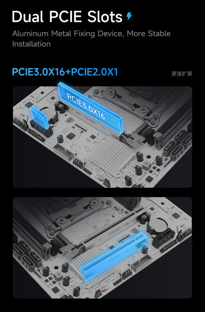 HUANANZHI X99 4MT plus LGA 2011-3 Xeon Motherboard - DDR3 Memory Support NVMe SATA for Gaming & Business Use with TPM2.0.