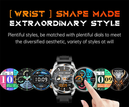 New Outdoor Sport Smart Watch Men 1.46" AMOLED Screen LED Flashlight 515mAh Battery 10ATM Waterproof Bluetooth Call Smartwatch.
