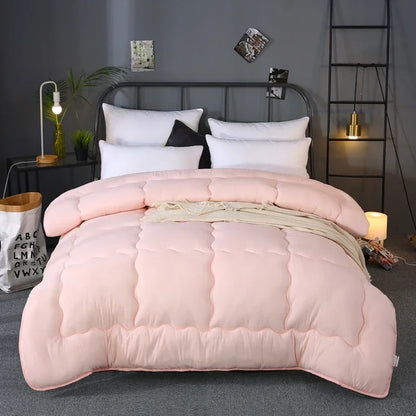 Grey thick quilted winter hotel style quilt Comforter Queen King soft winter quilt very warm220x240Quilts  - et.