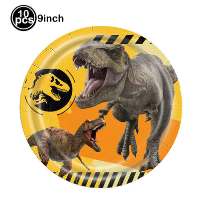 Jurassic Dinosaurier Geburtstagsparty liefert Dinosaurier Einweggeschirr Teller Tasse Serviette für Dinosaurier-Themen Party Kinder Jahre.