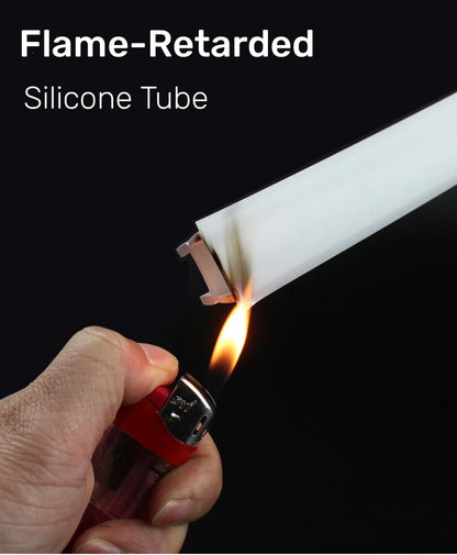 Black Flexible LED Neon Rope Lamp Silicone Tube Diffuser Recessed Channel For WS2811 WS2812B Waterproof Ribbon Neon Strip Lights.