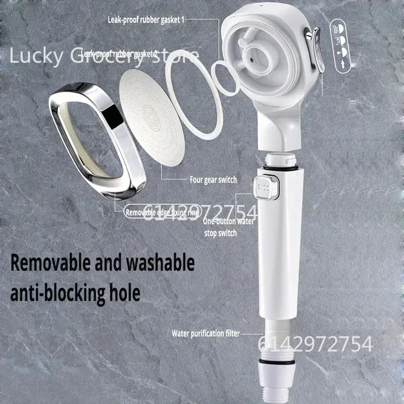 New High Pressure Shower Head 3 Modes Adjustable Filter Shower Head Set Smart Bathroom Shower Head Accessories Sprayer 2025
