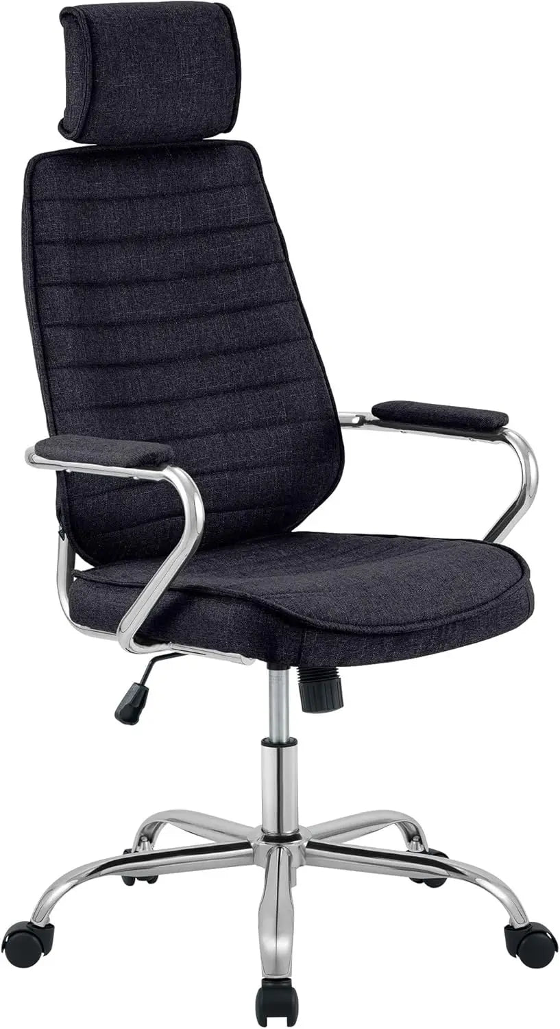 CLP Bürostuhl ergonomisch Rako, Schreibtischstuhl höhenverstellbar drehbar Stoffbezug, Backrest mit Kopfstütze