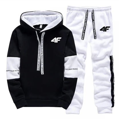 Hot Sale Men's Tracksuit Hooded Long Sleeves Casual Sports Single Piece Sweatshirts And Daily Sweatpants Comfort Outdoor Jogging.