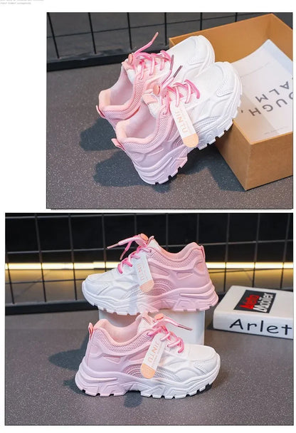 Kids Fashion Shoes For Boys Girls Toddler Boy Girl Soft Sports Shoes Children Running Sneakers Air Mesh Breathable 26-37.