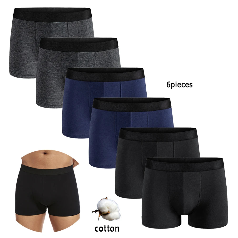 6 stücke Pack Baumwolle Boxer Männer Unterwäsche Männlich Marke Höschen Und Unterhose Für Homme Luxus Set Shorts Box Slips Marke briefs