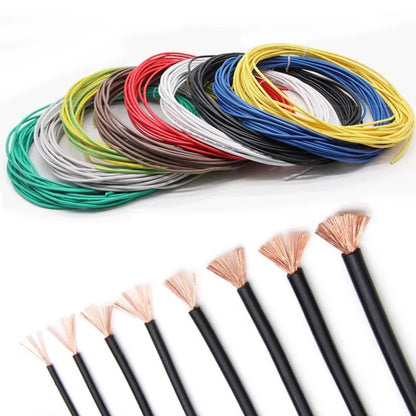 Multicolor Electrical Wire 14 16 18 20 22 AWG Flexible PVC Copper Wire Electronic Cable For Equipment LED Strip Light Speaker.