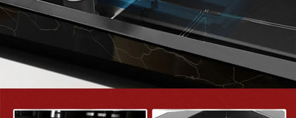 55 cm x 32 cm, 304 Nano-Edelstahl, versteckter Waschbecken-Klapphahn mit großem Einzelschlitz und Abdeckplatte, Bartheke, Tassenscheibe