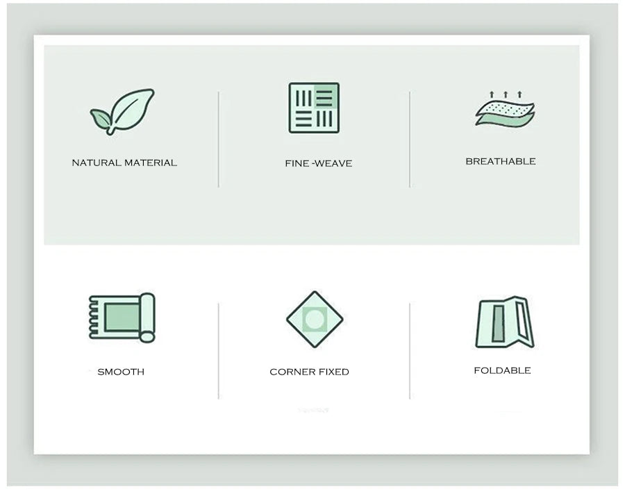 WASART Summer bamboo rattan mattress adult baby cool sleeping mat kit 90/150 single double bed foldable sheet bed protection pad.