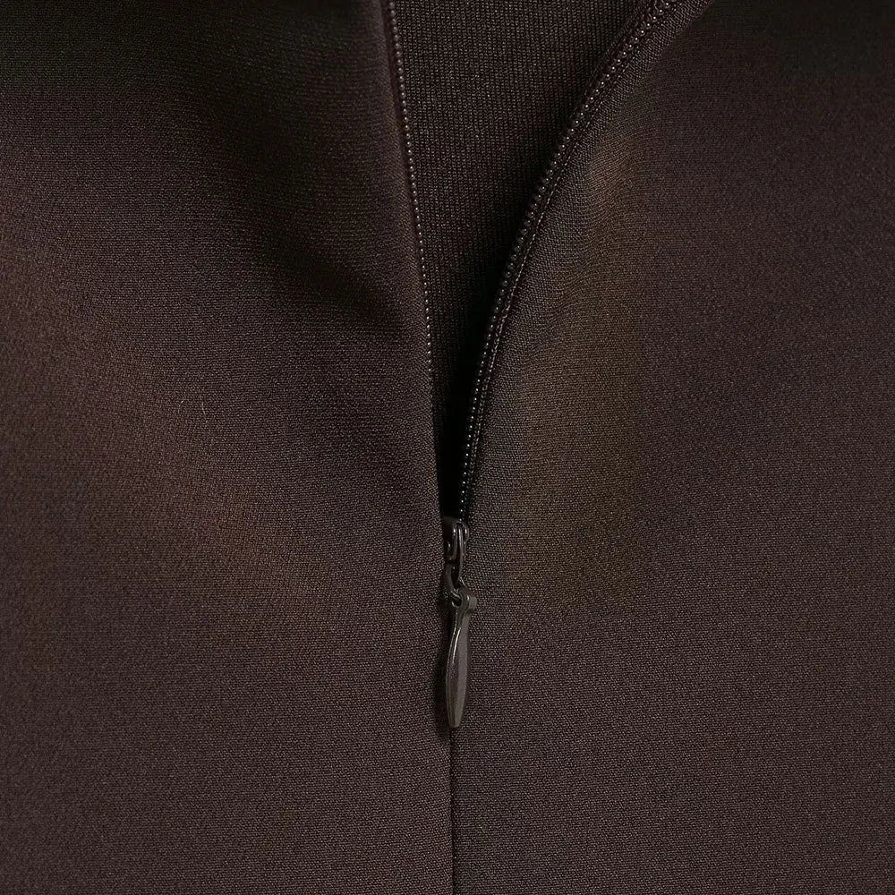 TRZA Wome Mode Mit Tüll Mini Kleid O Neck Ärmellose Zurück Zipper Weibliche Kleider Vestidos Mujer.