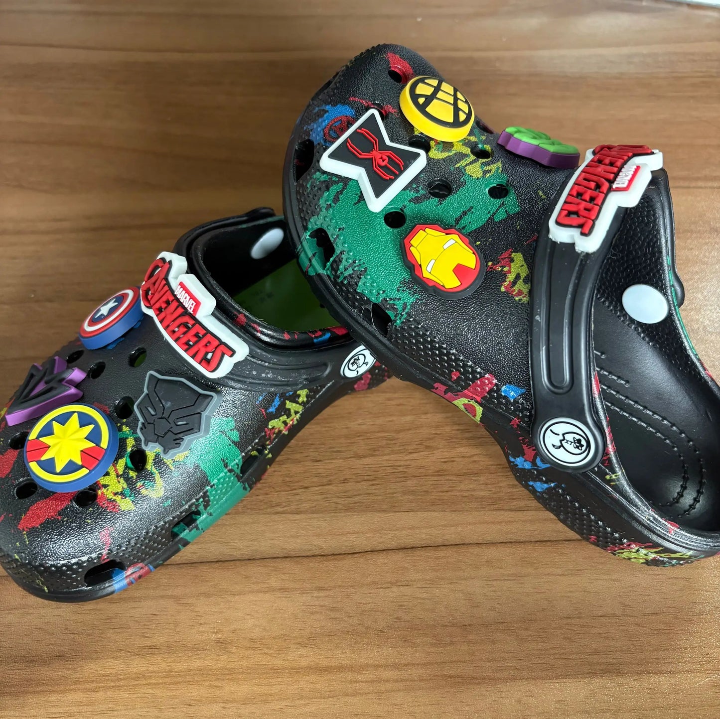 Children Slippers The Avengers Anime Disney Marvel Kawaii Hole Sandals Eva Beach Breathable Shoes Outdoor Non Slip Comfort Gifts.