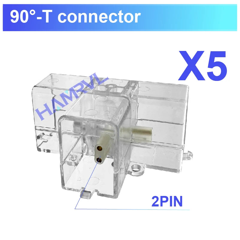 All Copper 2-Pin V/Y/L/T/I Connector for LED Lamp is Suitable for Bordered Hexagon Light Tube 110-240V.